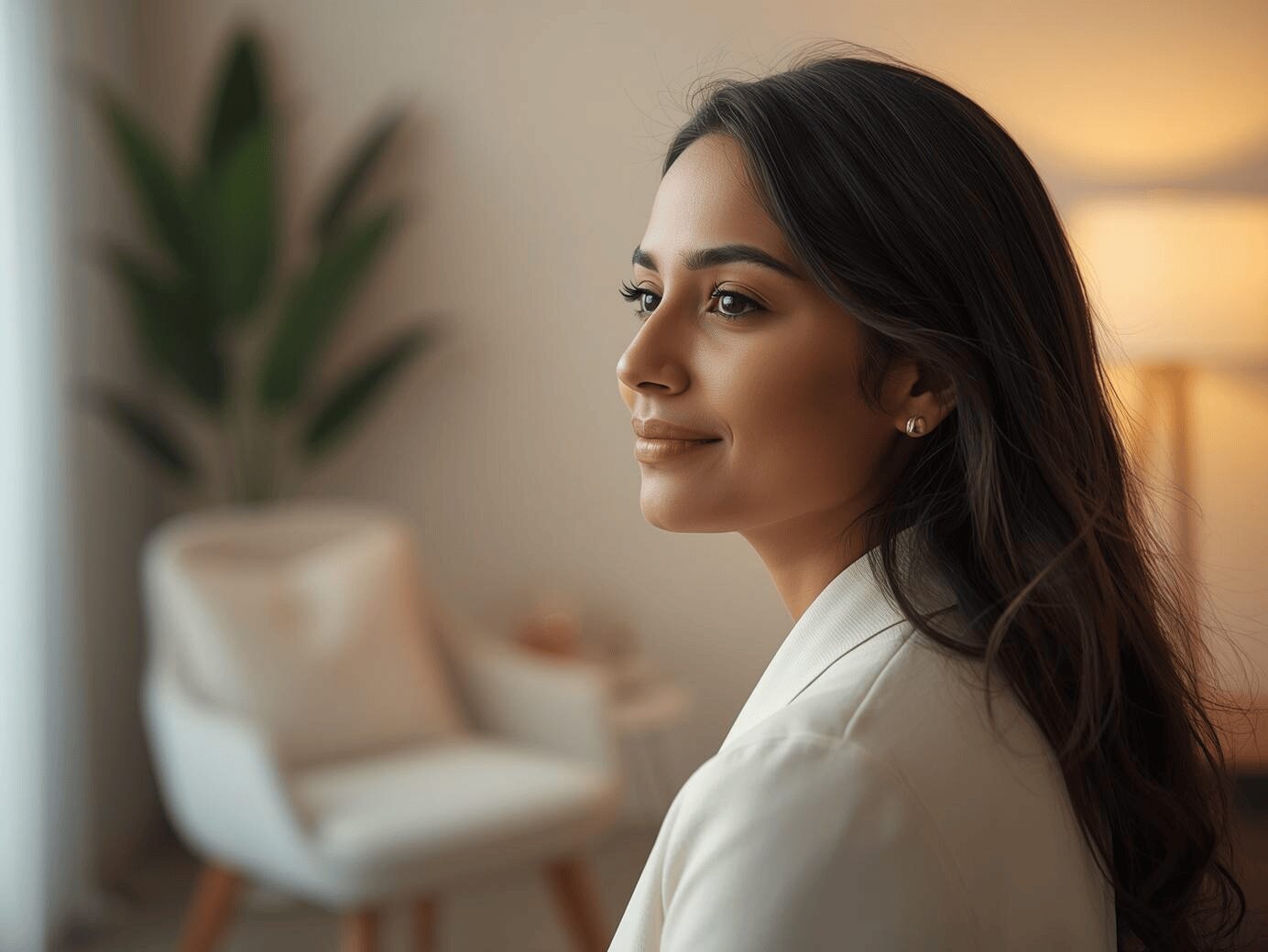 Femme en reconversion en hypnothérapie illustrant l’ouverture d’un cabinet après une formation en hypnose professionnelle