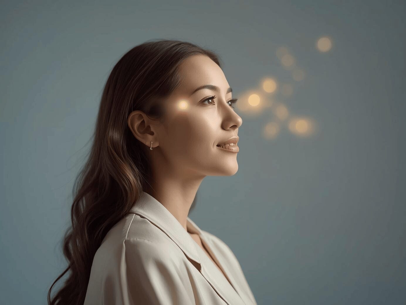 Femme en reconversion professionnelle devenant praticien en hypnose sans être thérapeute, illustrant un parcours d’apprentissage et de professionnalisation