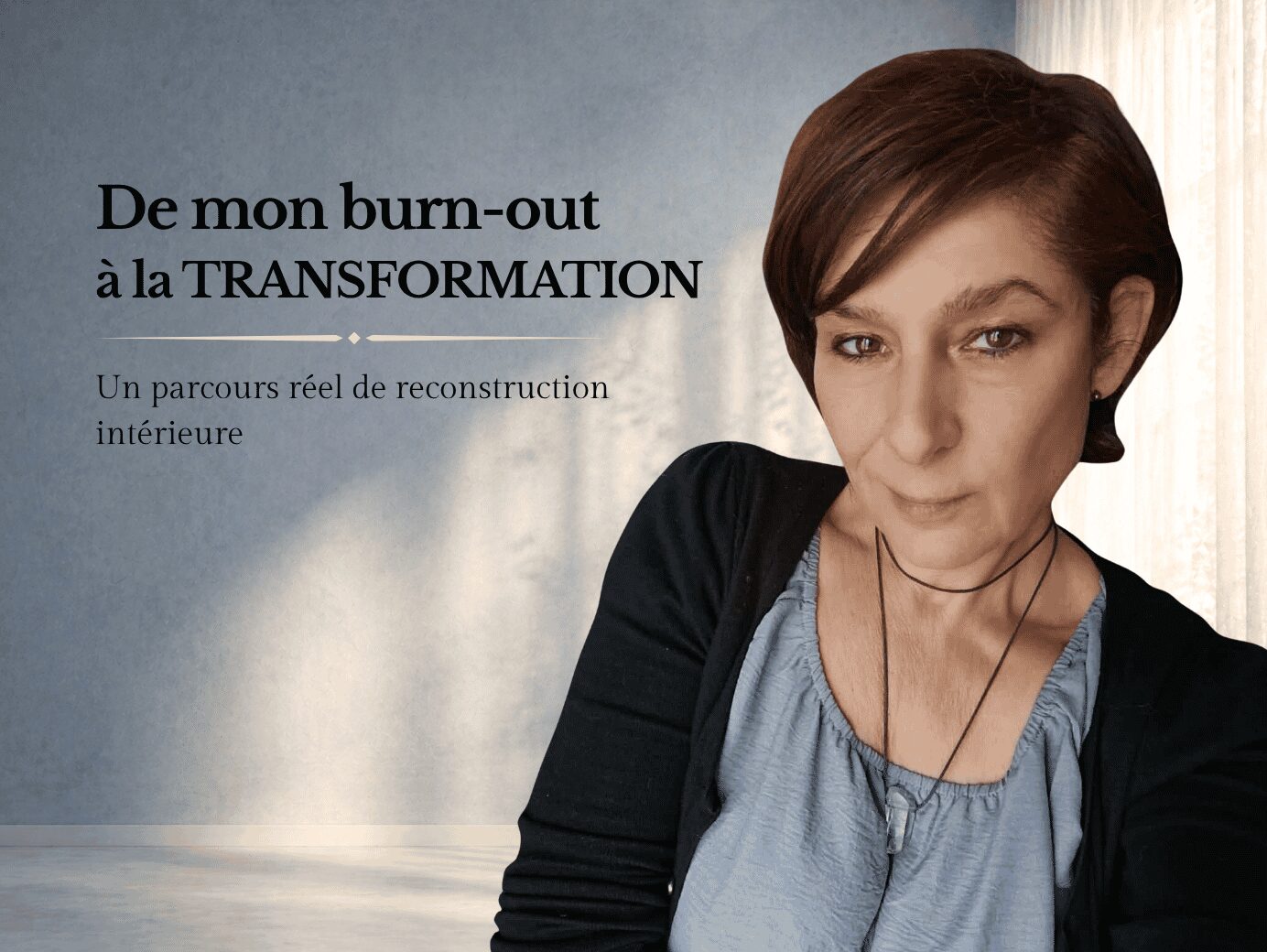 Anne De Meyer après un burn-out illustrant une transformation intérieure et une reconstruction émotionnelle